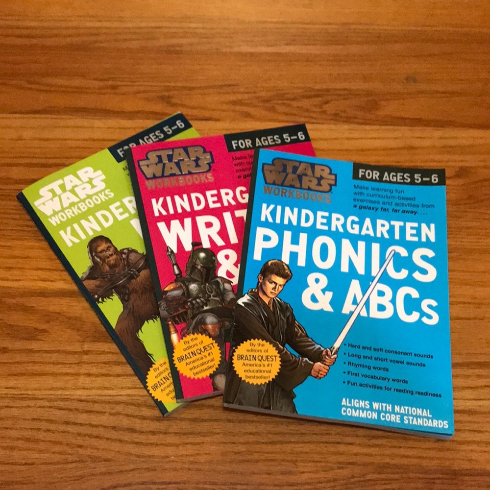 Workman Publishing Star Wars Kindergarten Workbooks (Set of 3)